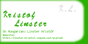 kristof linster business card